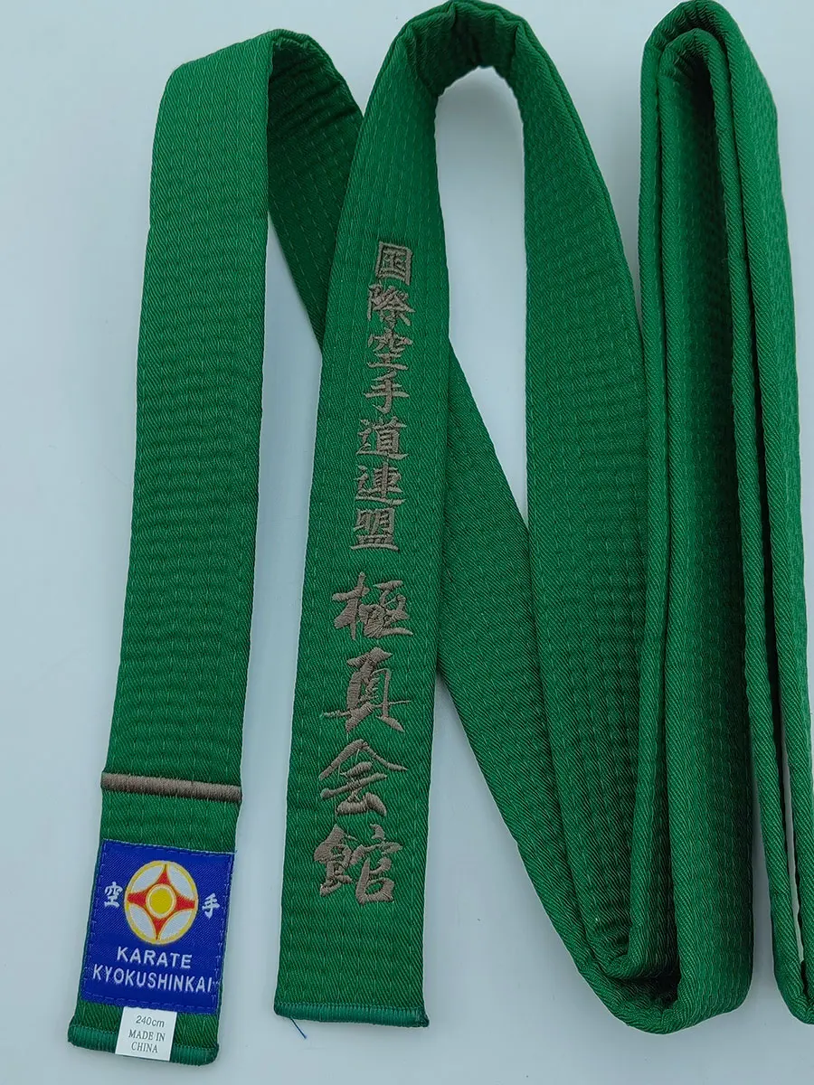 International Karate Federation Kyokushi Belts IKF Sports Yellow Belt 4cm Wide Customized Processing Embroidered Text China Made