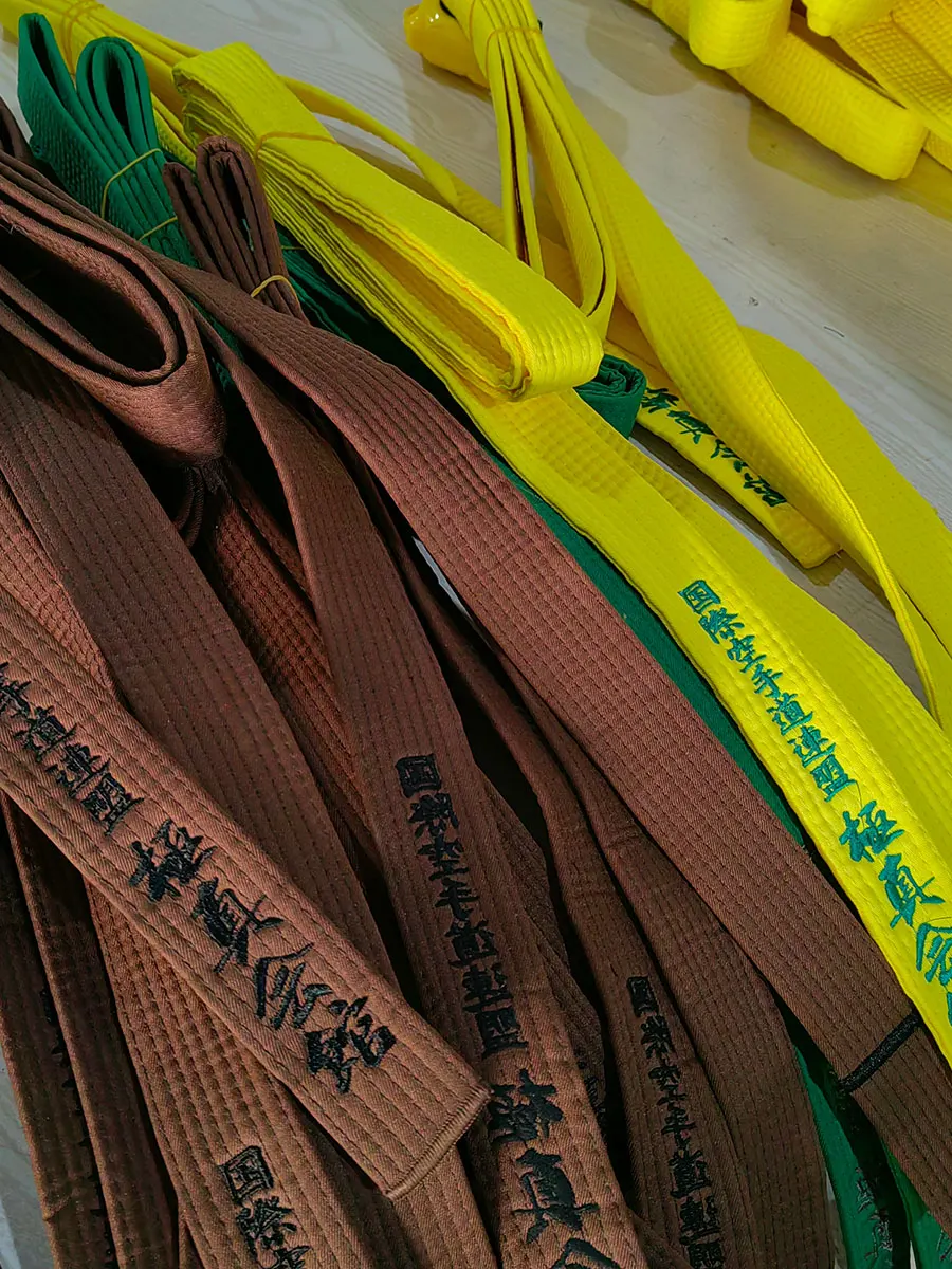 International Karate Federation Kyokushi Belts IKF Sports Yellow Belt 4cm Wide Customized Processing Embroidered Text China Made