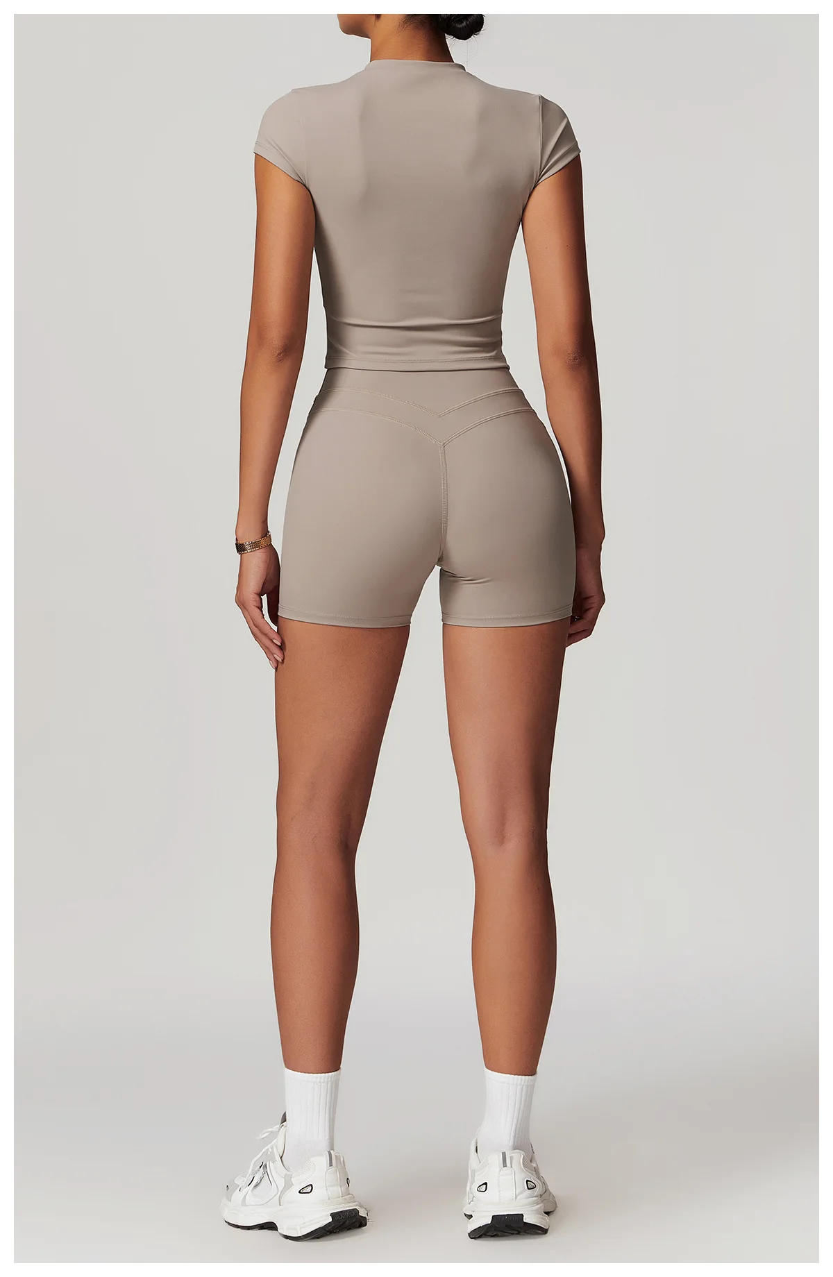 JUREN High Waist Sports Short Women Yoga Shorts Breathable Fitness Tight Women Yoga Legging Shorts Cycling Athletic Gym Shorts