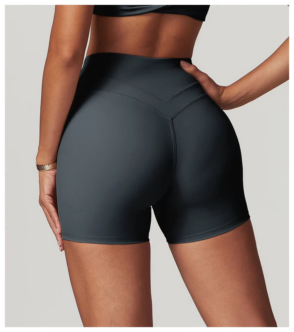 JUREN High Waist Sports Short Women Yoga Shorts Breathable Fitness Tight Women Yoga Legging Shorts Cycling Athletic Gym Shorts