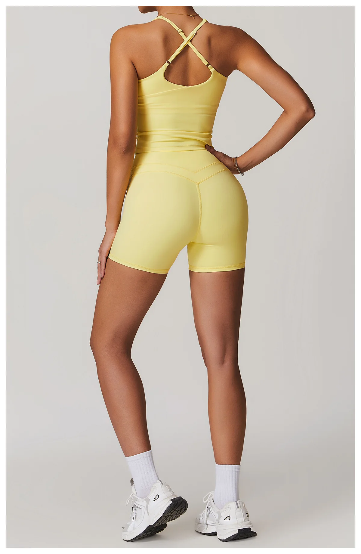 JUREN High Waist Sports Short Women Yoga Shorts Breathable Fitness Tight Women Yoga Legging Shorts Cycling Athletic Gym Shorts