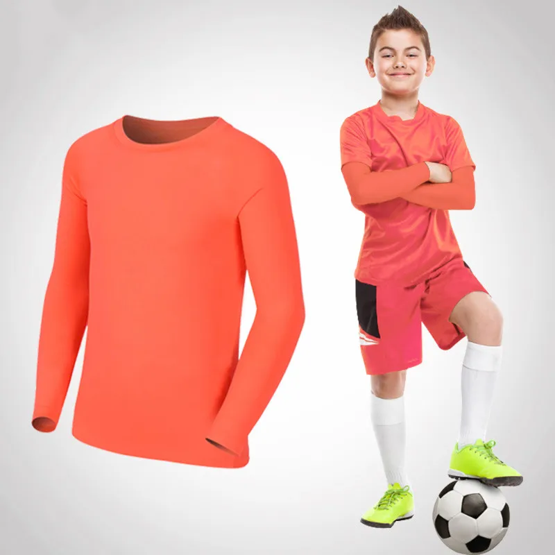 Kids Children Boy Girl Running Long T Shirt Fitness Sport Basketball Football Outdoor Hiking Jogging Riding Soccer Clothes J26