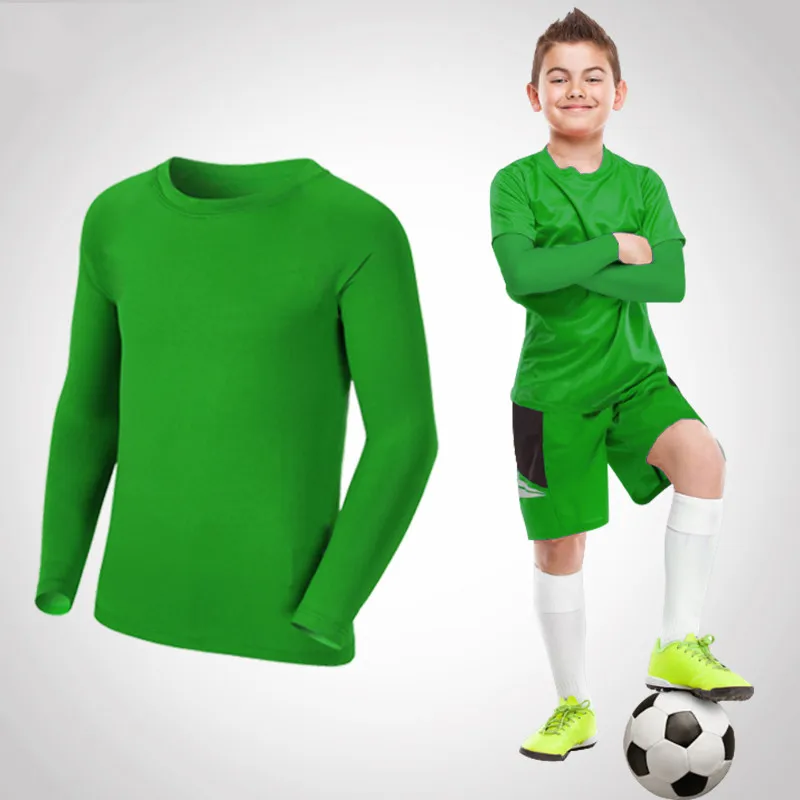 Kids Children Boy Girl Running Long T Shirt Fitness Sport Basketball Football Outdoor Hiking Jogging Riding Soccer Clothes J26