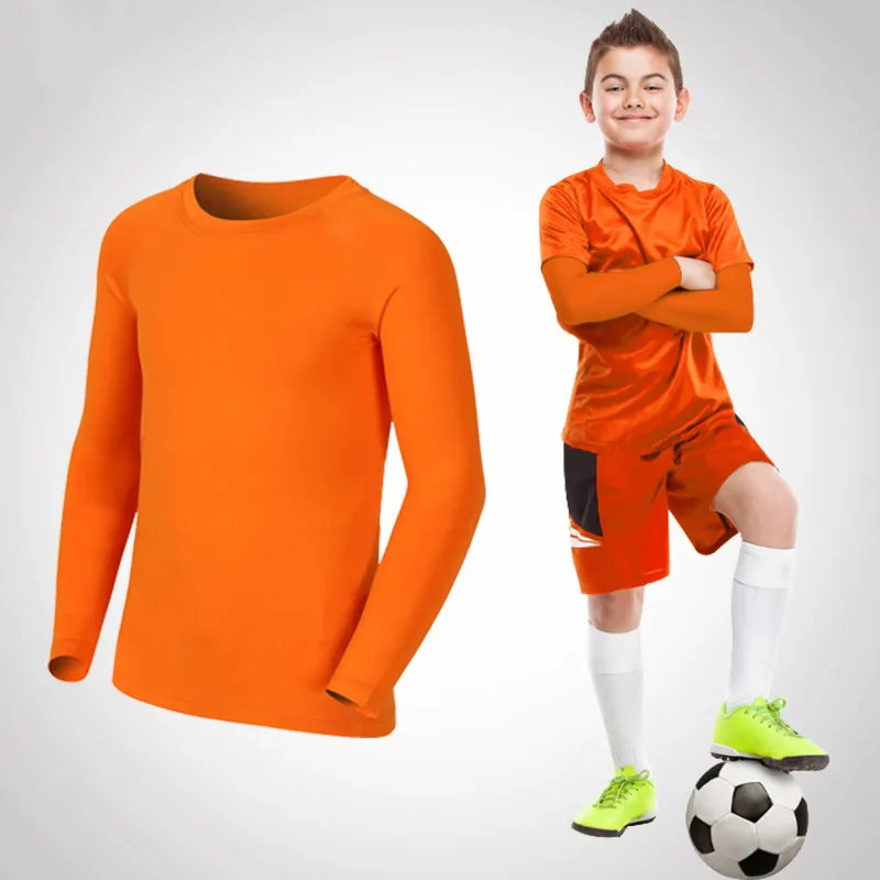 Kids Children Boy Girl Running Long T Shirt Fitness Sport Basketball Football Outdoor Hiking Jogging Riding Soccer Clothes J26