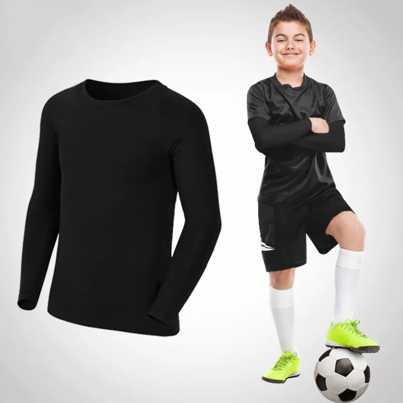 Kids Children Boy Girl Running Long T Shirt Fitness Sport Basketball Football Outdoor Hiking Jogging Riding Soccer Clothes J26