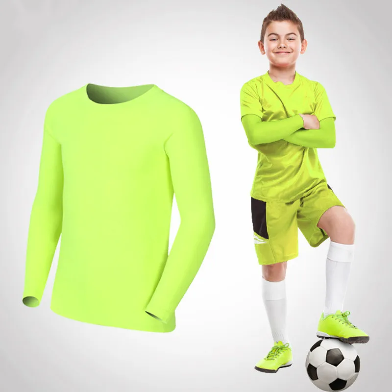 Kids Children Boy Girl Running Long T Shirt Fitness Sport Basketball Football Outdoor Hiking Jogging Riding Soccer Clothes J26