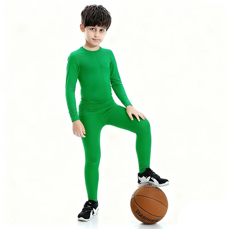 Kids Children Boy Girl Running Long T Shirt Fitness Sport Basketball Football Outdoor Hiking Jogging Riding Soccer Clothes J26