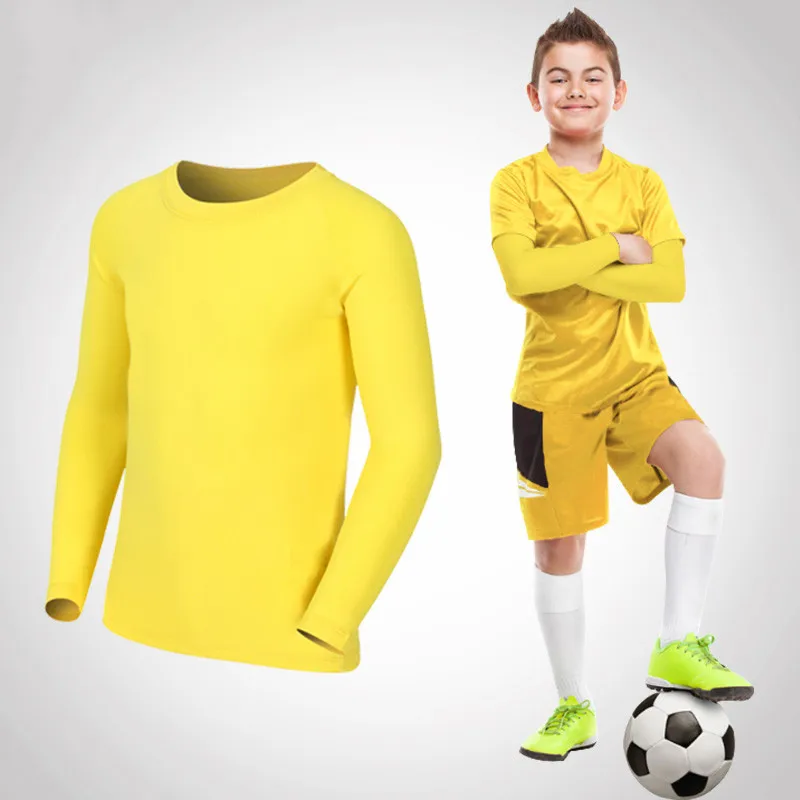 Kids Children Boy Girl Running Long T Shirt Fitness Sport Basketball Football Outdoor Hiking Jogging Riding Soccer Clothes J26