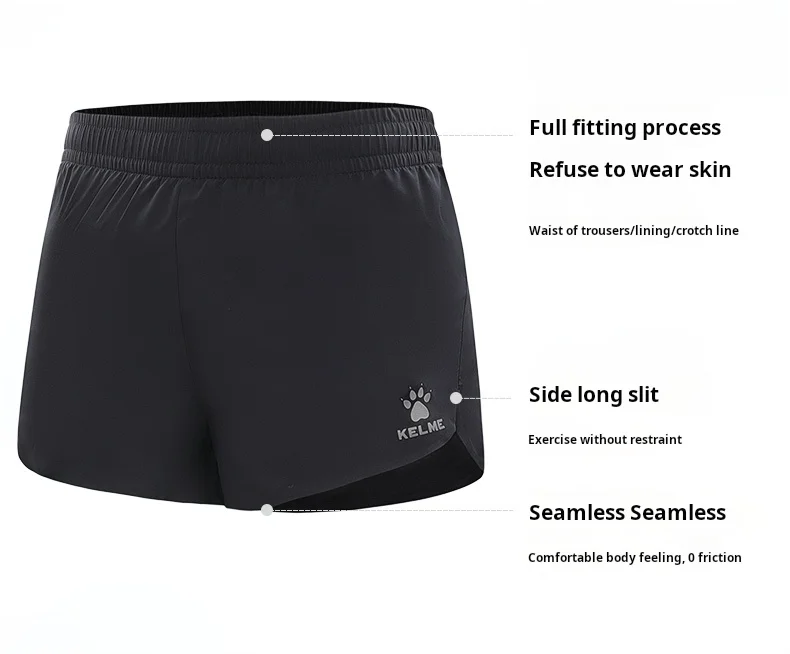 Kelme Woven Training Shorts For Men's Breathable Marathon Fitness Track And Field Training Running Shorts
