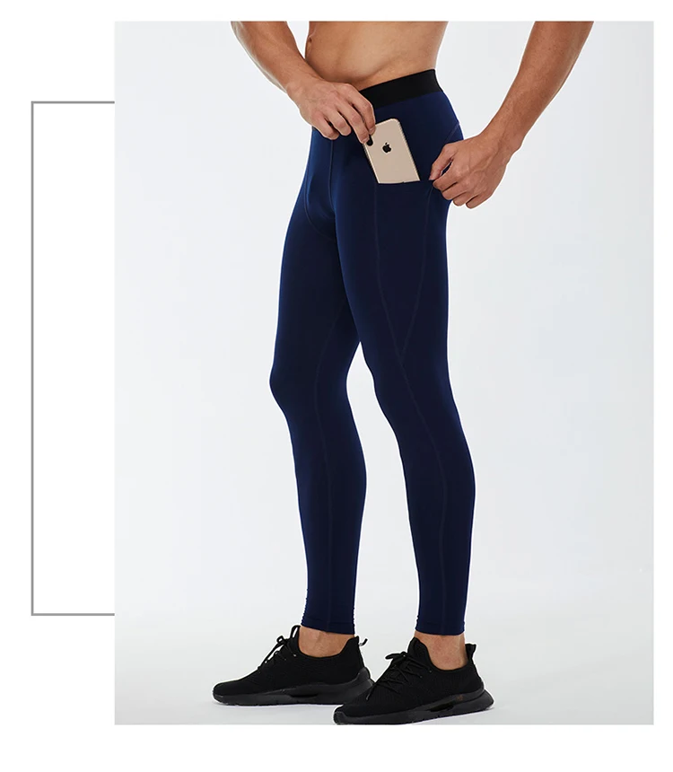 Men's Autumn and Winter Warm Running Tight Leggings Sports Gym Fitness Jogging Pants Fast Dry Running Compression leggings