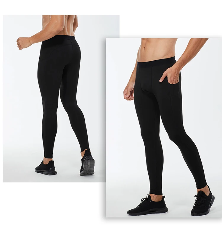 Men's Autumn and Winter Warm Running Tight Leggings Sports Gym Fitness Jogging Pants Fast Dry Running Compression leggings