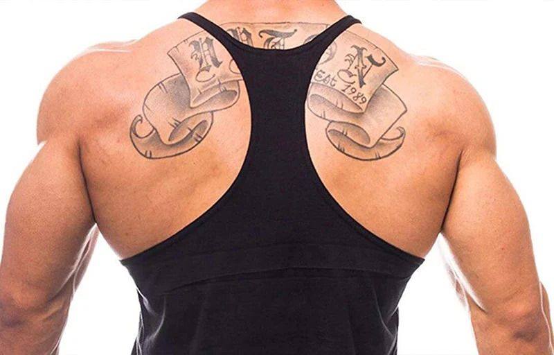 Berserk Graphic Cotton Tank Top for Men Summer Sleeveless Y-Back Vest Gym Muscle Training Athletic Workout Undershirt Activewear