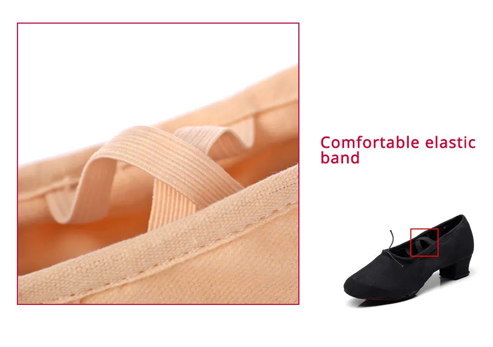 Women Character Dance Shoes Ballet Teacher Shoes Ballroom Modern Dance Training Low Heels Canvas Cross Strap Dancing Footwear