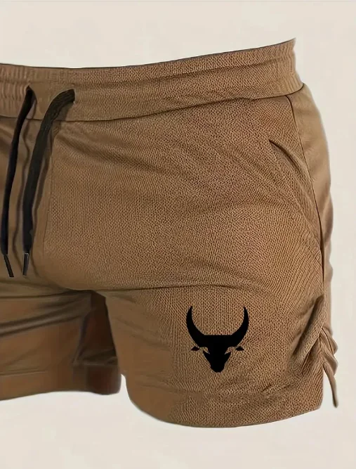 Men's Geometric Pattern Basketball Shorts with Mid Waist Micro Elastic Quick Drying Breathable Sports Pants for Running Fitness
