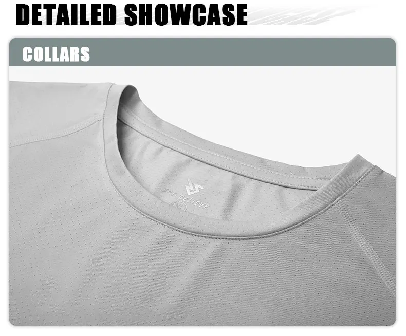 Gym T-shirt Man Plus Size Dry Fit Men's Sports T-shirts Sweatshirt Tops Plain Color Muscle Training Activewear Yoga Clothes Tee