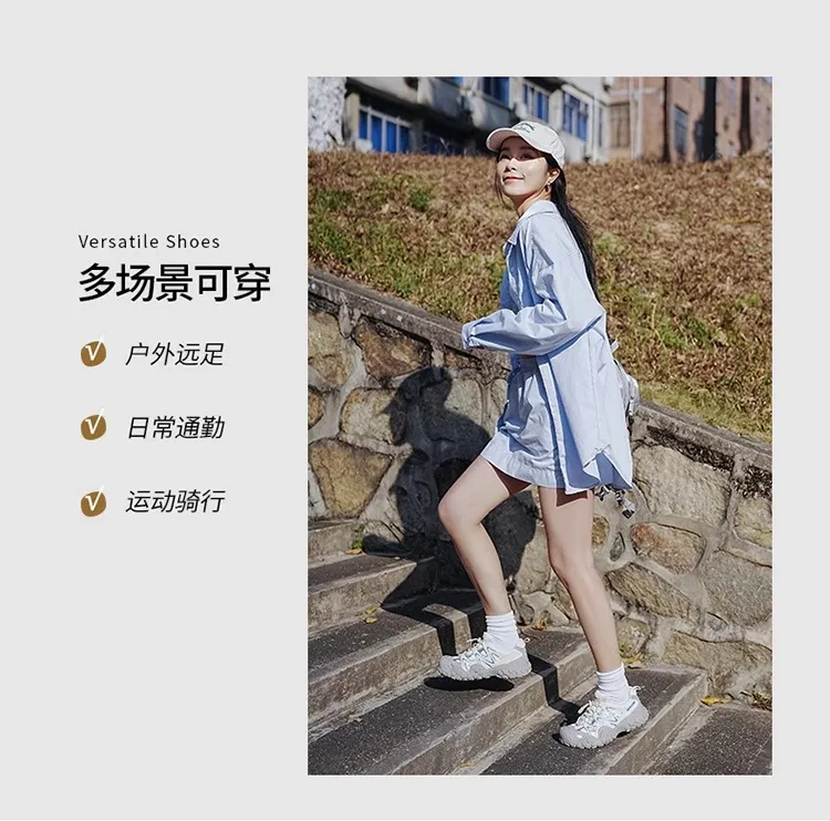 GOLDEN CAMEL Ugly Cute Women's Shoes Outdoor Hiking Shoes Breathable 2024 Summer New Trekking Shoes Casual Sport Shoes for Women