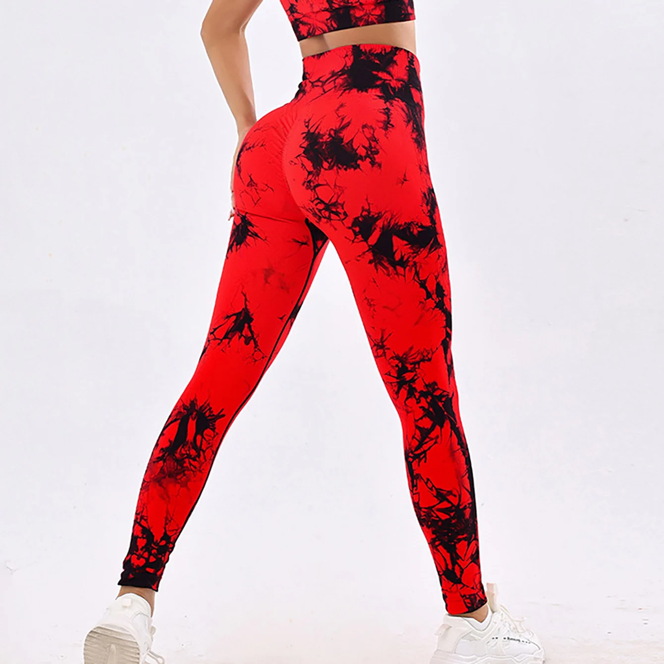 CZGUKE New Tie Dye Yoga Pants Sport Leggings Women Seamless High Waist Push Up Woman Tights Fitness Workout Leggins Gym Clothing