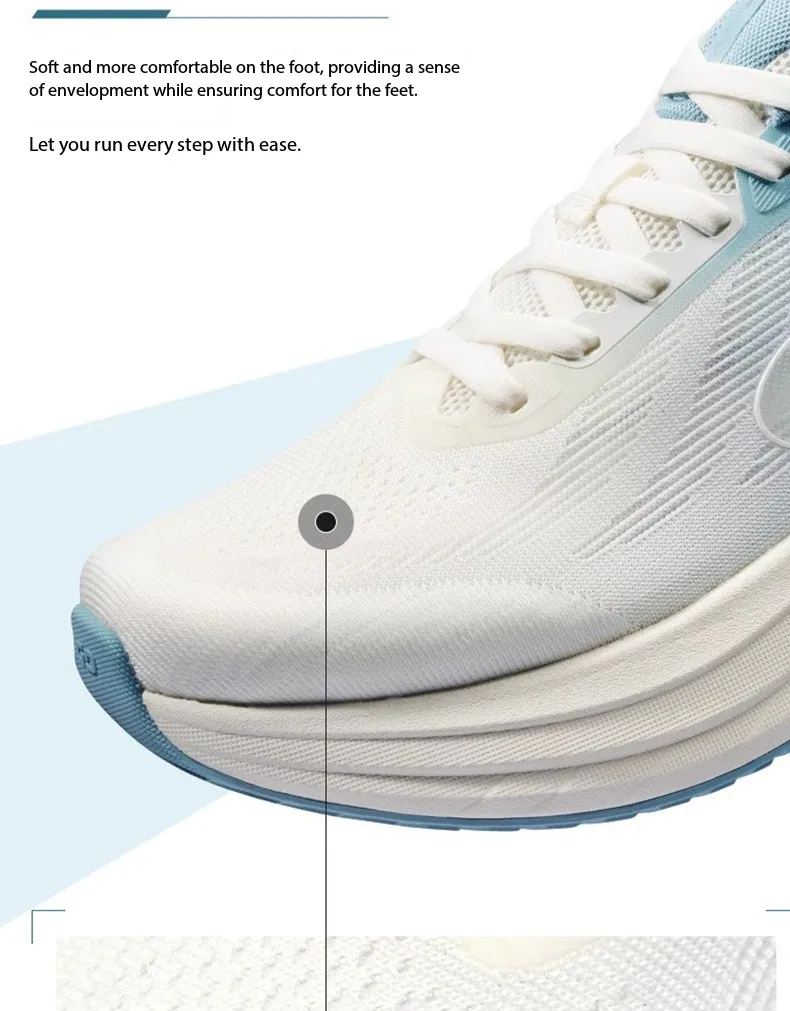 QIAODAN DS2 Men's Jogging Shoes 2026 Mesh Shock Absorption Training Sport Shoes Breathable Running Sneakers QXB023253217R