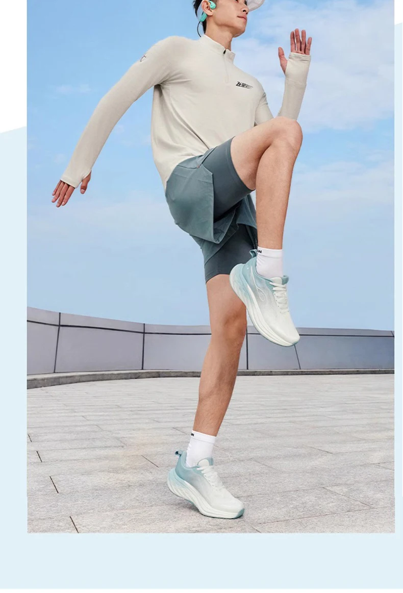 QIAODAN DS2 Men's Jogging Shoes 2026 Mesh Shock Absorption Training Sport Shoes Breathable Running Sneakers QXB023253217R