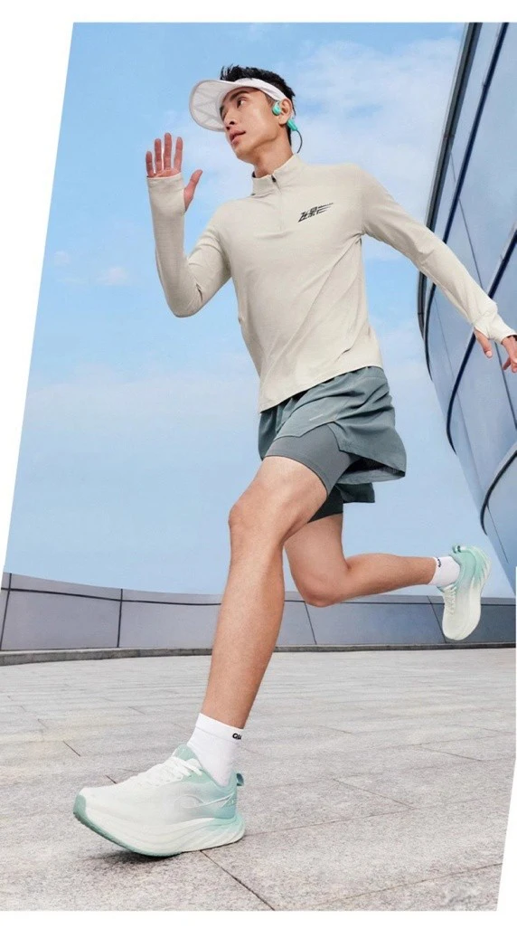 QIAODAN DS2 Men's Jogging Shoes 2026 Mesh Shock Absorption Training Sport Shoes Breathable Running Sneakers QXB023253217R