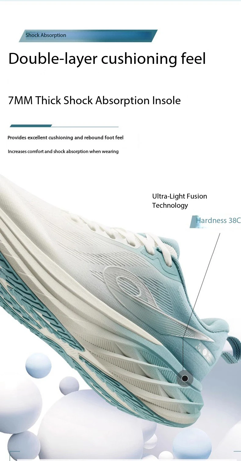 QIAODAN DS2 Men's Jogging Shoes 2026 Mesh Shock Absorption Training Sport Shoes Breathable Running Sneakers QXB023253217R