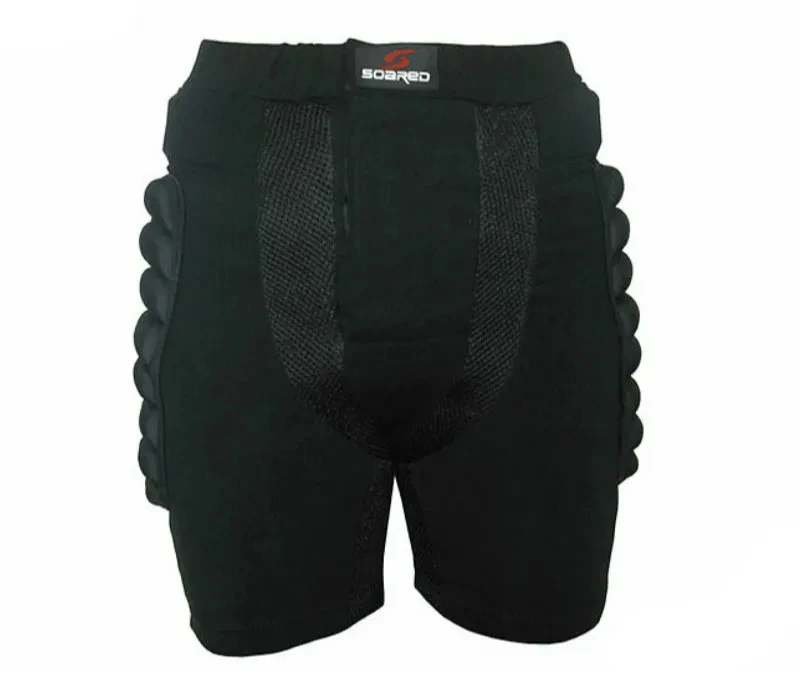 Black Sports Skiing Skating Snowboarding Shorts Hip Protective Bottom Padded for Ski & Roller Skate & Snowboard Hip Protection
