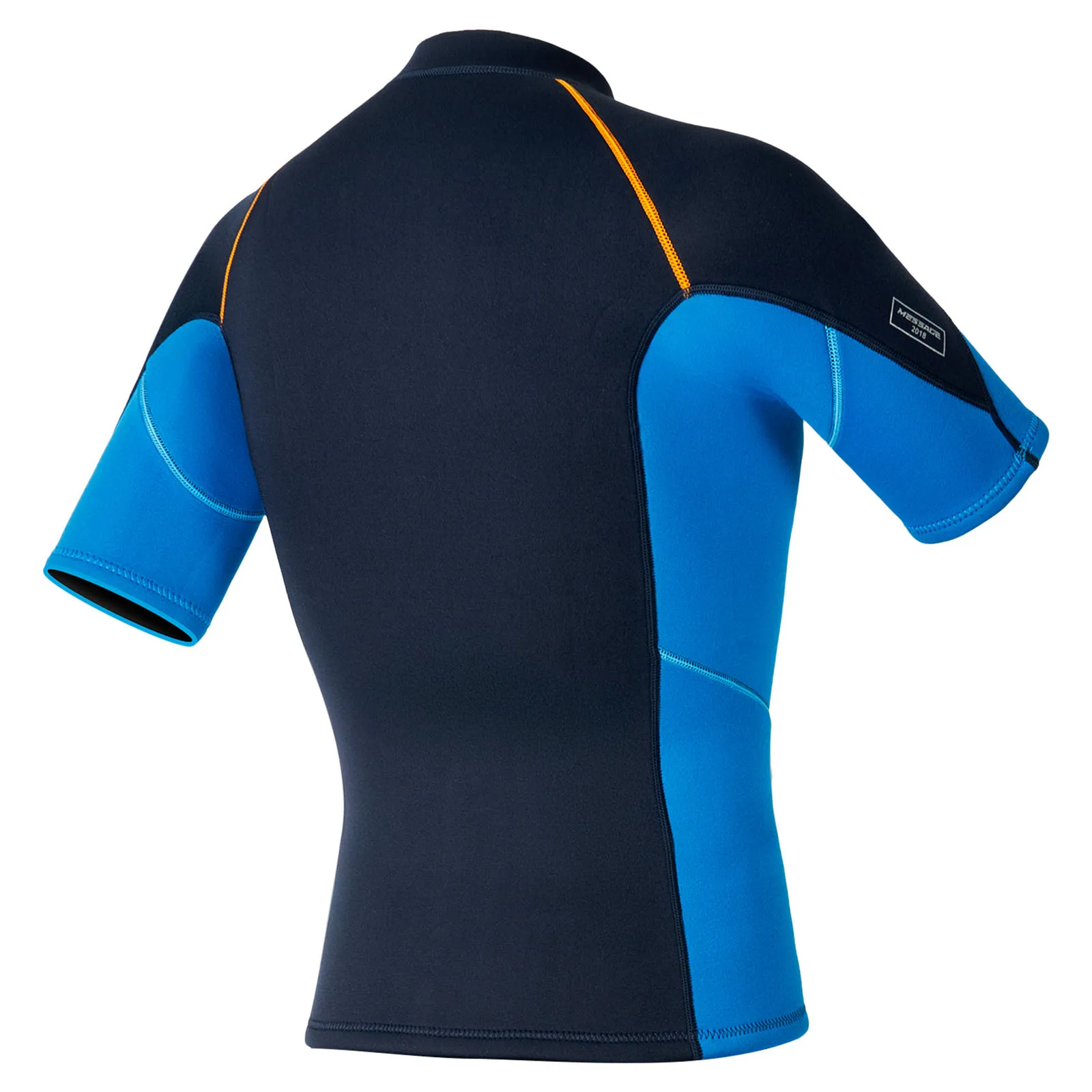 Mens Swim Tops Swimwear Beachwwear Short Sleeve Front Zip Wetsuit Top 1.5mm Neoprene Tops for Swimming Diving Surfing Snorkeling