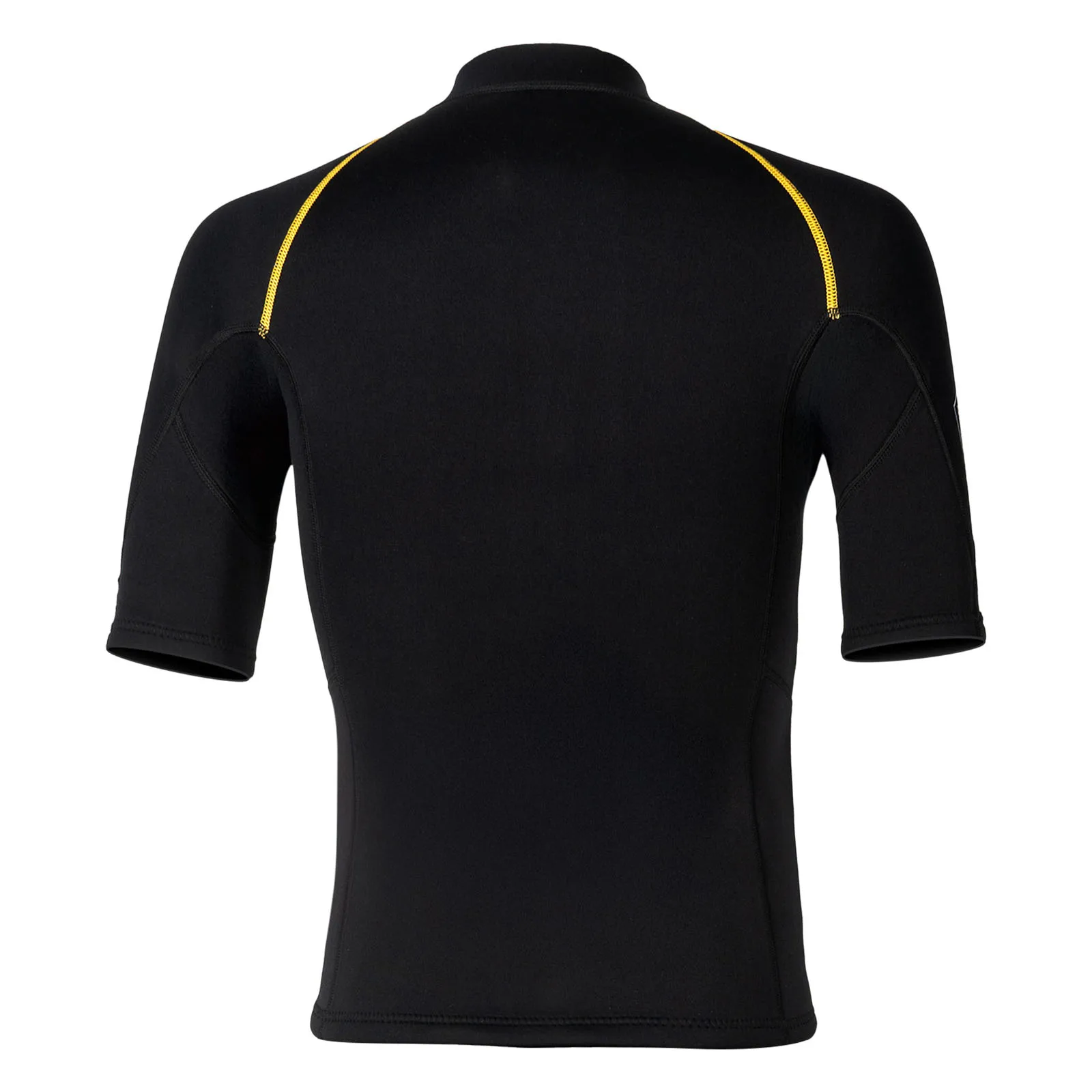 Mens Swim Tops Swimwear Beachwwear Short Sleeve Front Zip Wetsuit Top 1.5mm Neoprene Tops for Swimming Diving Surfing Snorkeling
