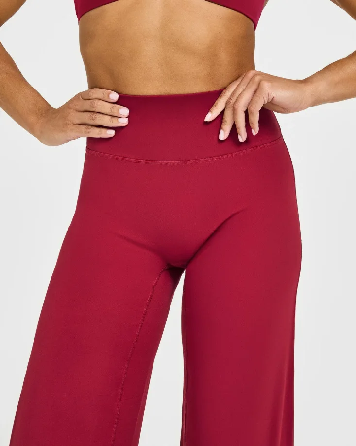 Straight Leg Pants Ultra Soft Butter Fabric Women Mid-Waist Yoga Pants Naked Feel Sports Leggings Pilates Running Sport Trousers