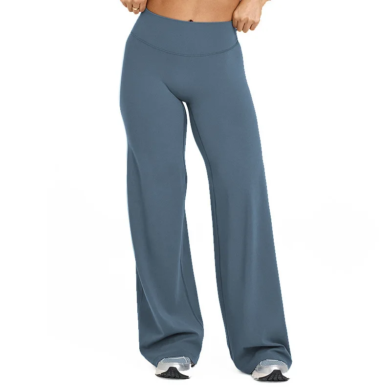 Straight Leg Pants Ultra Soft Butter Fabric Women Mid-Waist Yoga Pants Naked Feel Sports Leggings Pilates Running Sport Trousers