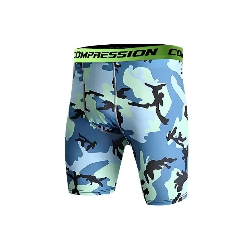 1 PC Men's Running Compression Sportswear Camouflage Tights Men Short Quick Dry Bodybuilding Fitness Shorts Elastic Sportswear