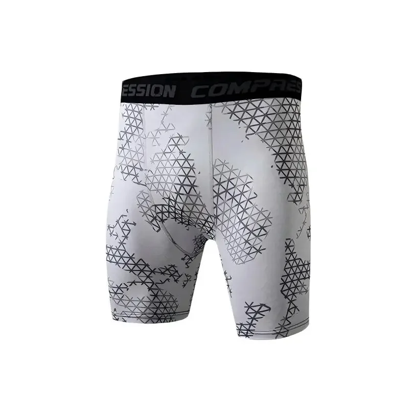 1 PC Men's Running Compression Sportswear Camouflage Tights Men Short Quick Dry Bodybuilding Fitness Shorts Elastic Sportswear