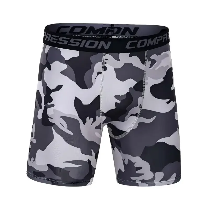 1 PC Men's Running Compression Sportswear Camouflage Tights Men Short Quick Dry Bodybuilding Fitness Shorts Elastic Sportswear