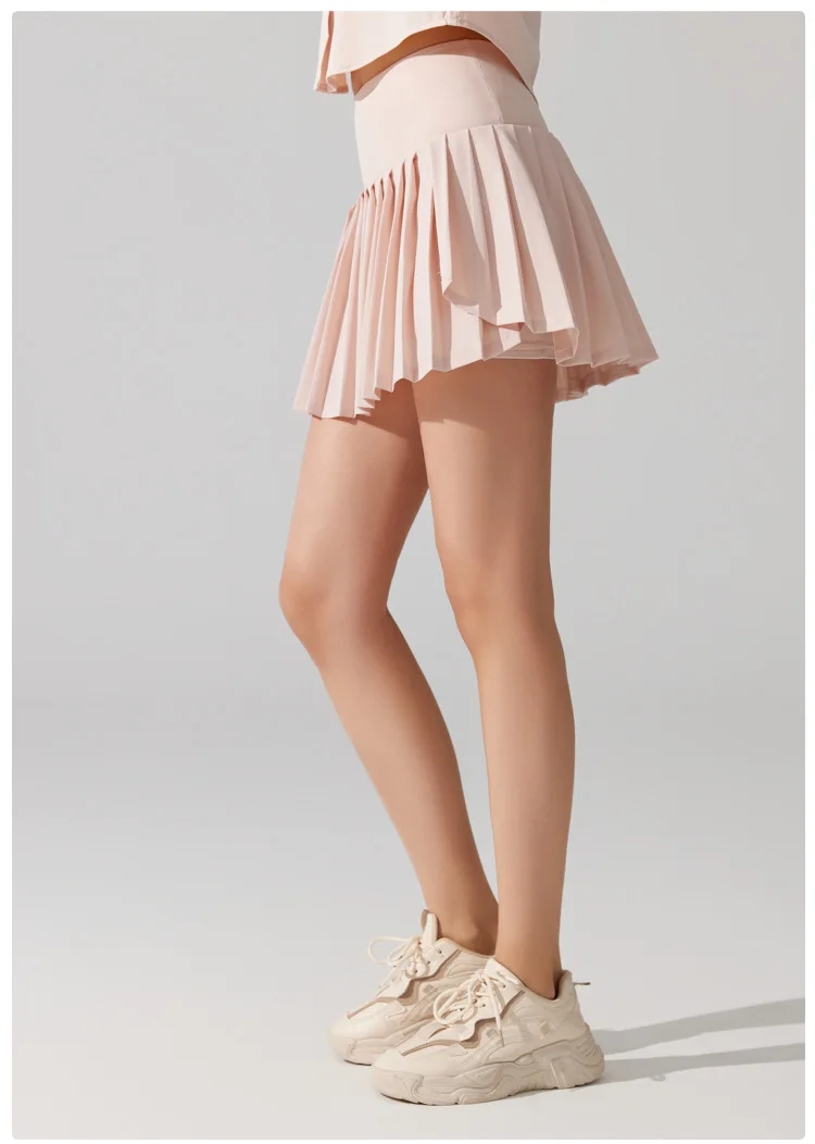 Women Summer Tennis Skirt High Waist Gym Yoga Short Breathable Quick Dry Running Skort Female Pocket Golf Skirt Workout Clothes