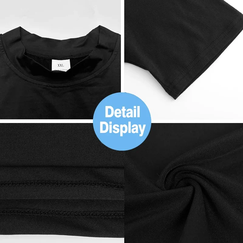 Compression Shirt Men Summer Sportswear Running Vest Elastic Quick Dry Sport Sleeveless Tops Tee Turtleneck Gym Workout Tank Top