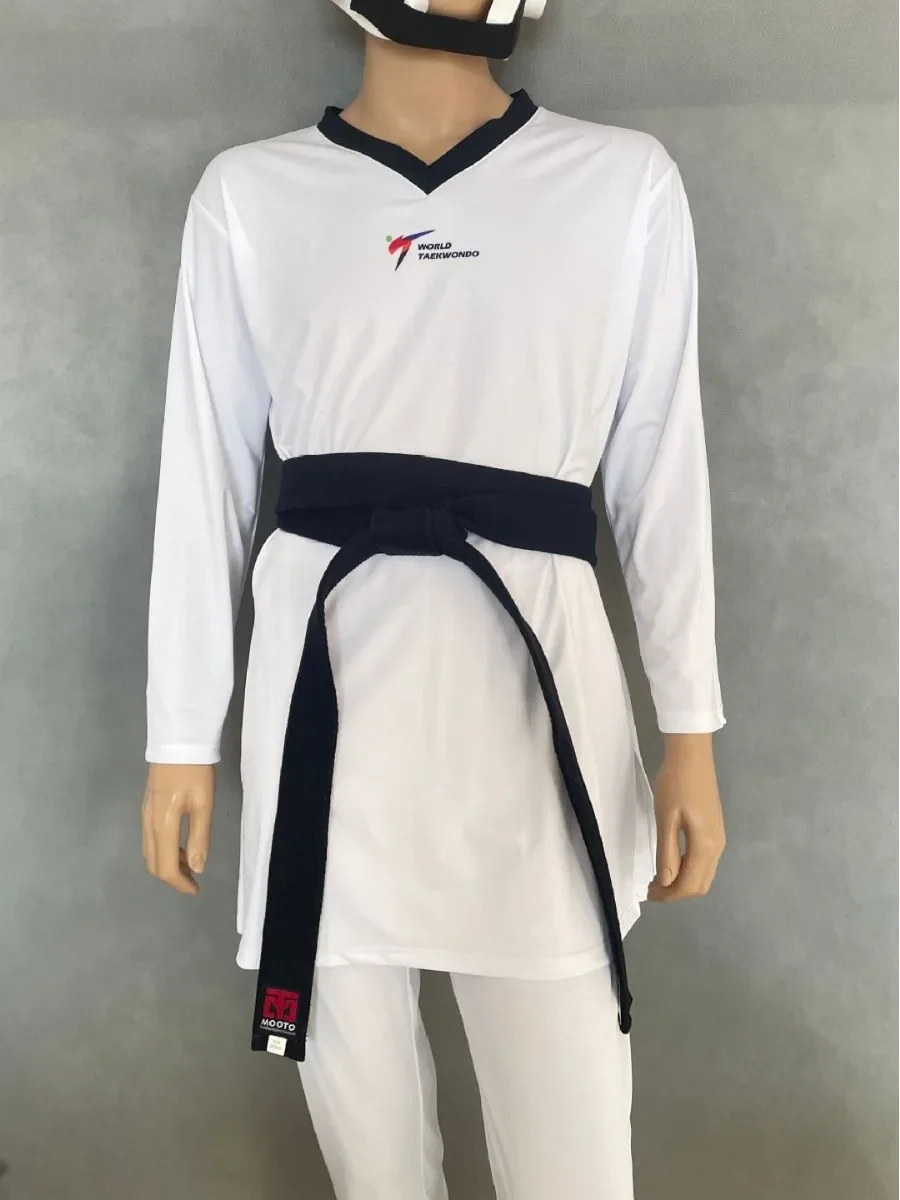 2025 Nieuwe stijl Taekwondo-uniform Nauwsluitend Stretch Sneldrogend Unisex Competitiepak Combat Dobok Logo aanpassen Wit