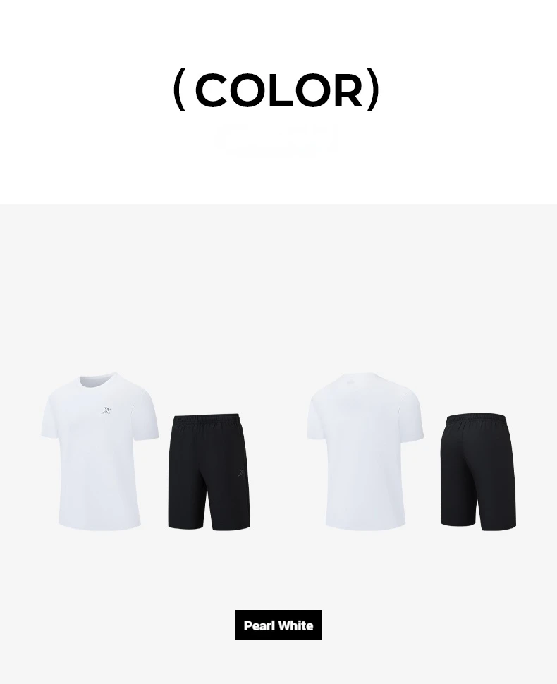 XTEP Men's T Shirt Shorts 2025 Spring Summer Shock Absorption Cushion Tops Bottoms Climbing Outdoor Mixed Color 875229A70154