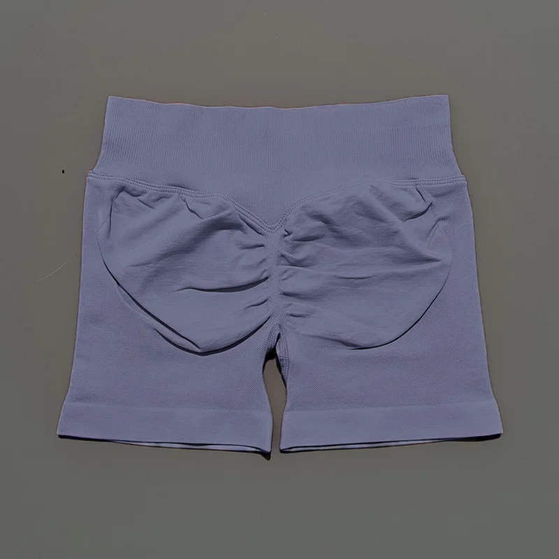 Histello Sports Shorts 4.5" Women Seamless Yoga Leggings Low Waist Scrunch Bum Tights Running Fitness Short Workout Gym Shorts
