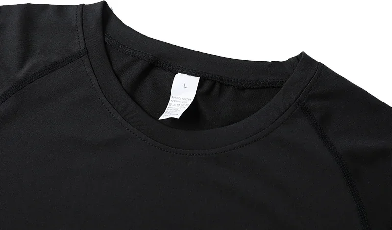 Compression T-Shirt Men's Summer Sportswear Running T-Shirt Elastic Quick Drying Sports Top T-Shirt Gym Dumbbell Exercise Shirt
