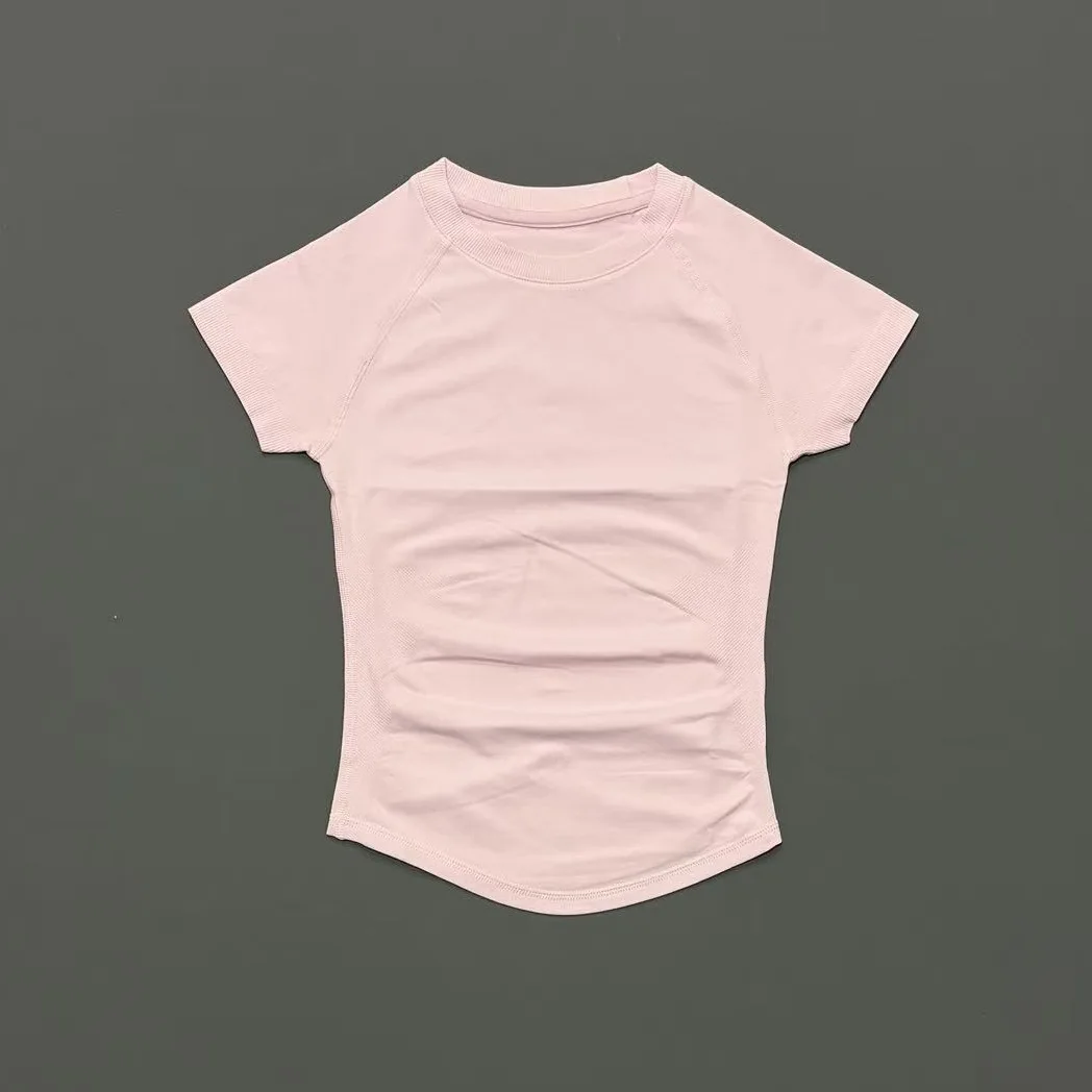 HISTELLO Women Short Sleeve Gym Workout Tops Slim Fit High Stretch Lightweight Yoga Running Fitness Casual Daily Sports Top