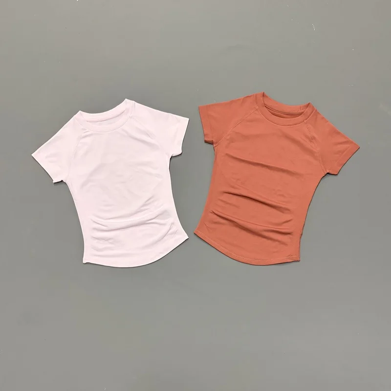 HISTELLO Women Short Sleeve Gym Workout Tops Slim Fit High Stretch Lightweight Yoga Running Fitness Casual Daily Sports Top
