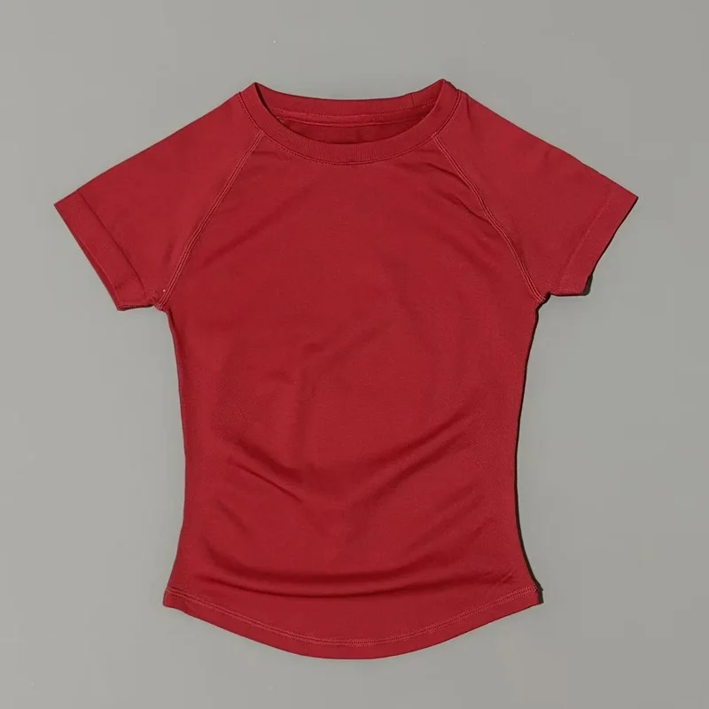 HISTELLO Women Short Sleeve Gym Workout Tops Slim Fit High Stretch Lightweight Yoga Running Fitness Casual Daily Sports Top