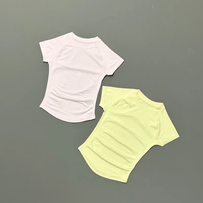 HISTELLO Women Short Sleeve Gym Workout Tops Slim Fit High Stretch Lightweight Yoga Running Fitness Casual Daily Sports Top