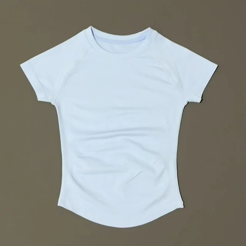 HISTELLO Women Short Sleeve Gym Workout Tops Slim Fit High Stretch Lightweight Yoga Running Fitness Casual Daily Sports Top