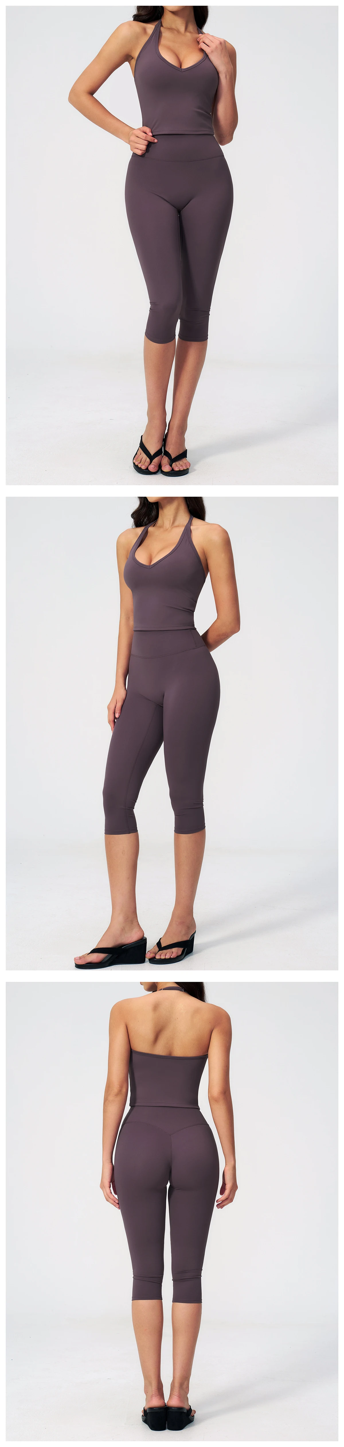 Women's Fitness Set Gym Tracksuit Breathable Sports Bra Flared Trousers Suit Workout Clothing Sportswear Female Athletic Wear