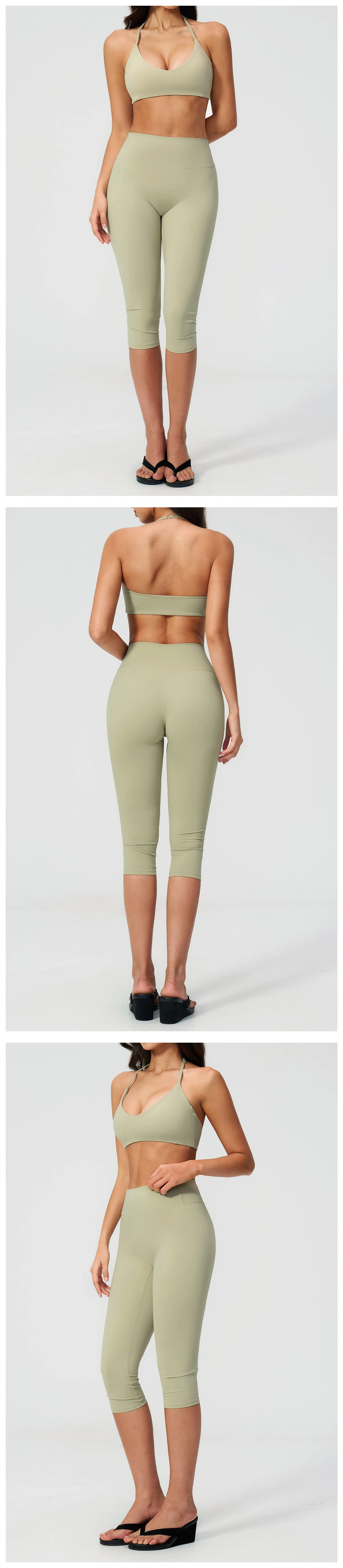 Women's Fitness Set Gym Tracksuit Breathable Sports Bra Flared Trousers Suit Workout Clothing Sportswear Female Athletic Wear