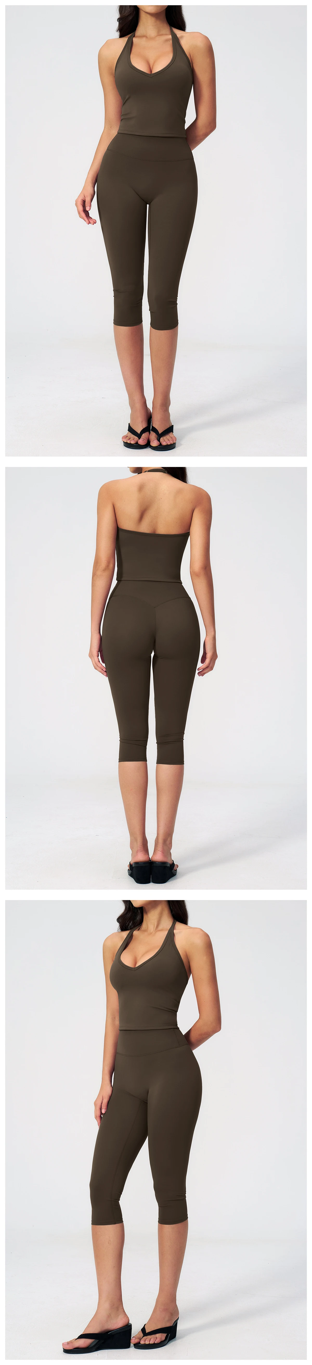 Women's Fitness Set Gym Tracksuit Breathable Sports Bra Flared Trousers Suit Workout Clothing Sportswear Female Athletic Wear