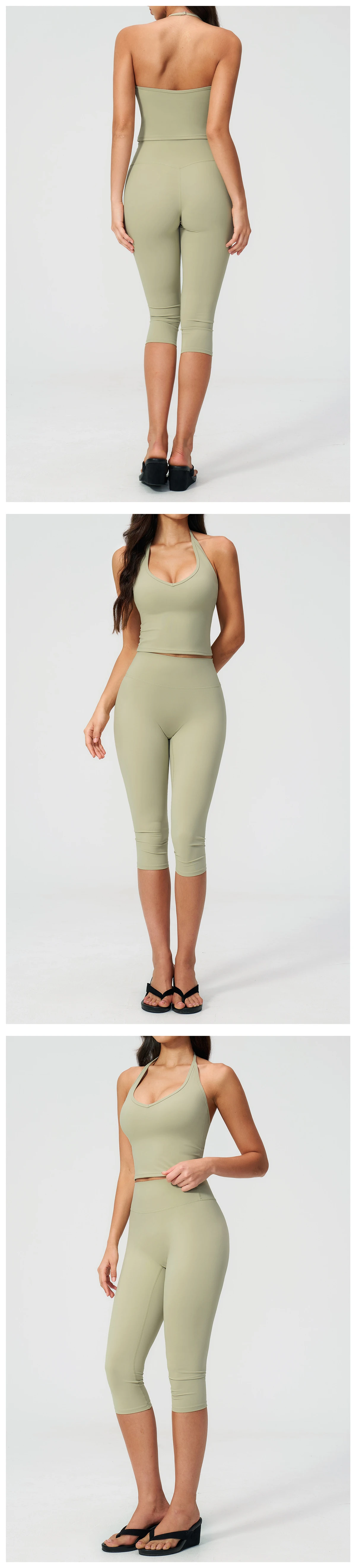 Women's Fitness Set Gym Tracksuit Breathable Sports Bra Flared Trousers Suit Workout Clothing Sportswear Female Athletic Wear