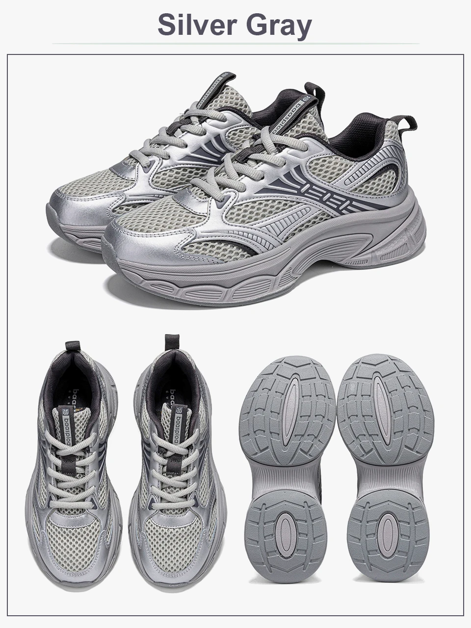 Baasploa Women Running Shoes Lightweight Breathable Sport Shoes For Women Comfort White Sneakers Casual Sneakers Non-Slip