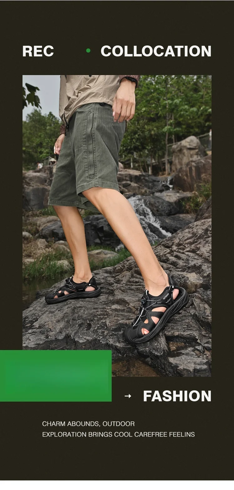 High-quality men's leisure sports sandals summer new breathable outdoor sandals with thick soles and comfortable sandals 38-47